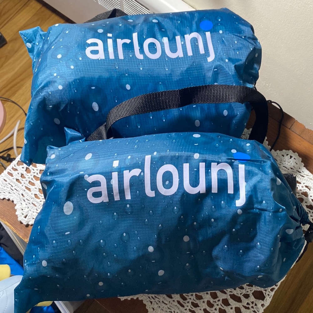Airlounj inflatable chairs.